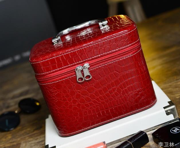 Makeup Box Makeup Case Makeup Bag Makeup Organizer Cosmetic Cases Travel Beauty Box Professional Zipper Storage Box with Mirror