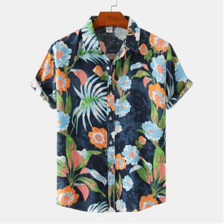 Flower Print Men’s Shirt