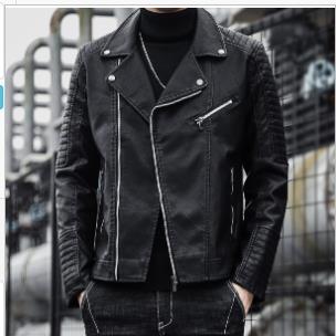 Men's leather jacket casual autumn and winter new leather jacket youth handsome motorcycle pu jacket casual men's coat trend