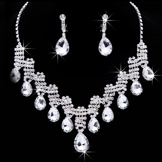 bridal bridal gowns, accessories, Rhinestone, three piece accessories, Bridal Necklace earrings wholesale