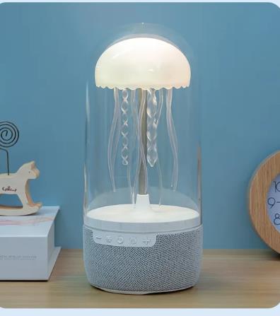Creative Colorful Jellyfish Lamp Bluetooth Speaker HiFi Stereo 1800mAh Sports Jellyfish Speaker with Lights for Home Office