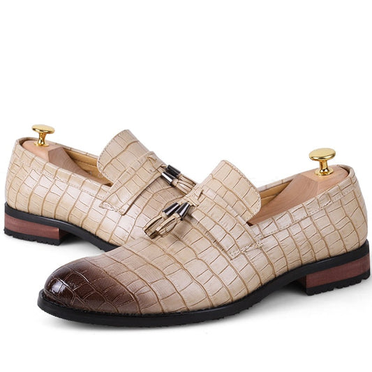 Korean Style Men's Hair Stylist Pointed Leather Shoes Tassel