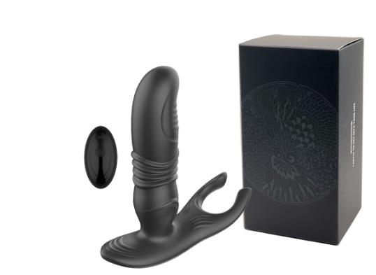 Male vibrator with back and forth and KEY remote control
