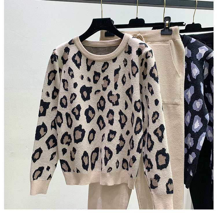 Ladies casual harem pants sweater two-piece suit