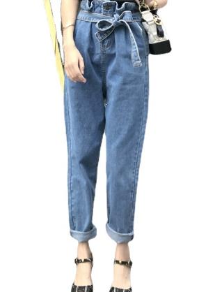 Cowboy harem pants female soft sister loose carrot pants ins super fire nine pants slim pants