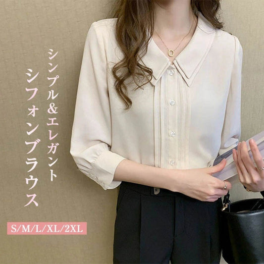 Double Layer Doll Collar Shirt Women's Design Sense 2021 Summer Japanese and Korean Style New Korean Style Half Sleeve Chiffon Shirt