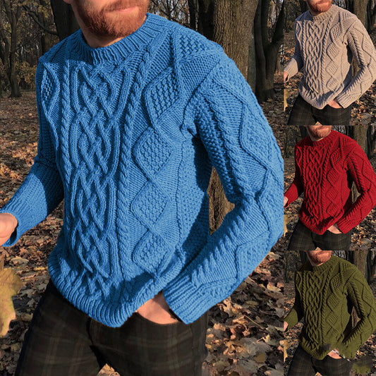 Plus Size Casual Knitted Sweater Men's Shirt Autumn And Winter