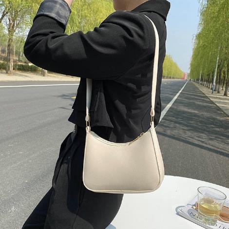 Simple underarm bag solid color messenger bag niche dumpling bag for women