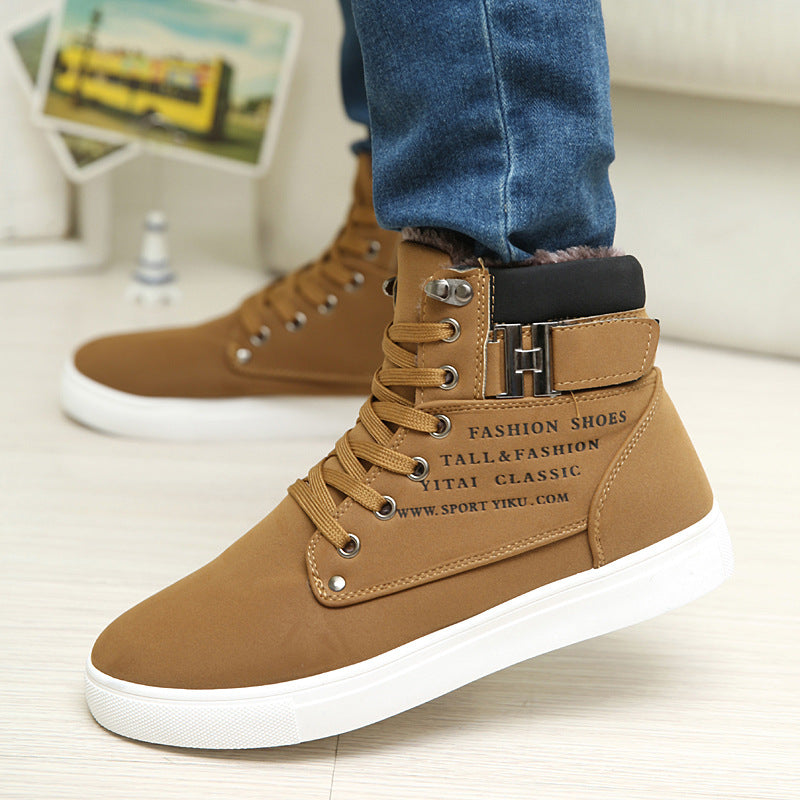 Casual Board Shoes Warm High Top Shoes Plush Shoes