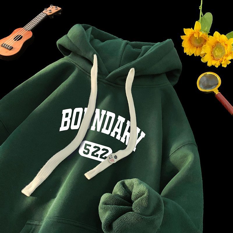 American Retro Casual Commuting Hoodies for Women Spring Autumn New Long Sleeved Trendy Coat Oversized Loose Hooded Fashion Top