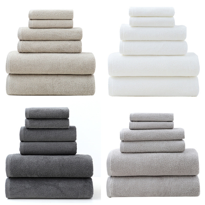 In stock wholesale cross-border towel bath towel cotton 6-piece set Amazon exclusively for adults cotton bath towel suit