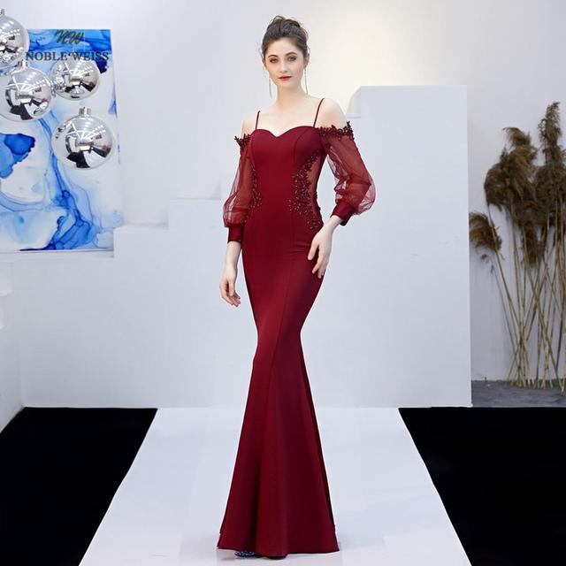 prom dresses 2023 mermaid prom dress sexy bare back appliques beading prom gown with long sleeves